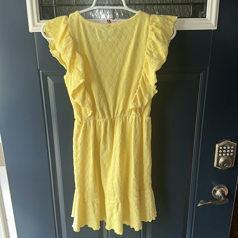 Yellow Ruffled Kids Dress - Picture 5 of 6